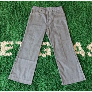 Vintage Levis L&S Railroad Striped Wide Leg Flare Bell Bottom Jeans Pants